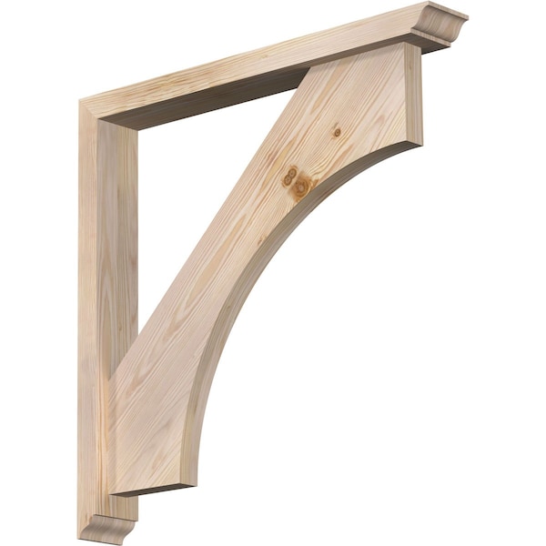 Ekena Millwork Westlake Traditional Smooth Bracket w/ Offset Brace, Douglas Fir, 3 1/2"W x 26"D x 26"H BKT0402X26X26WTL01SDF - main